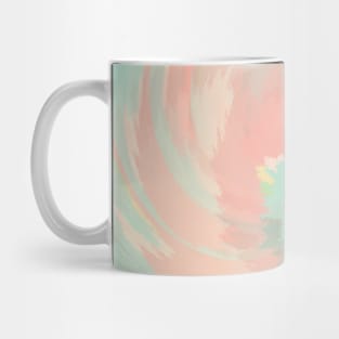 Swirl of Crystal Lines Of Pastel Orange and Green Mug